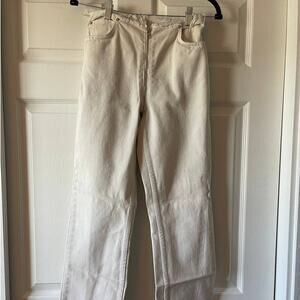 Vintage 90's White Zip Away Cutoff Denim Jeans High Waisted